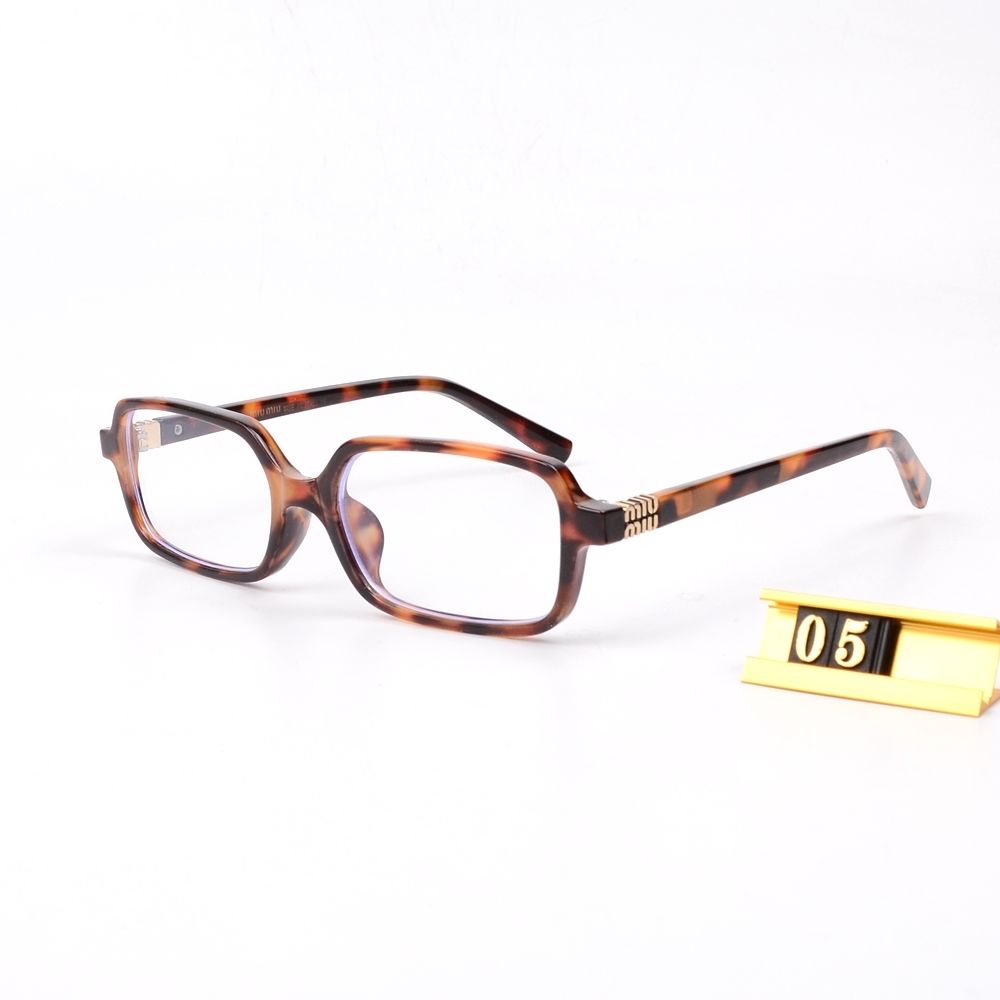 6Leopard Print Square Frame Retro Glasses & Sunglasses-s