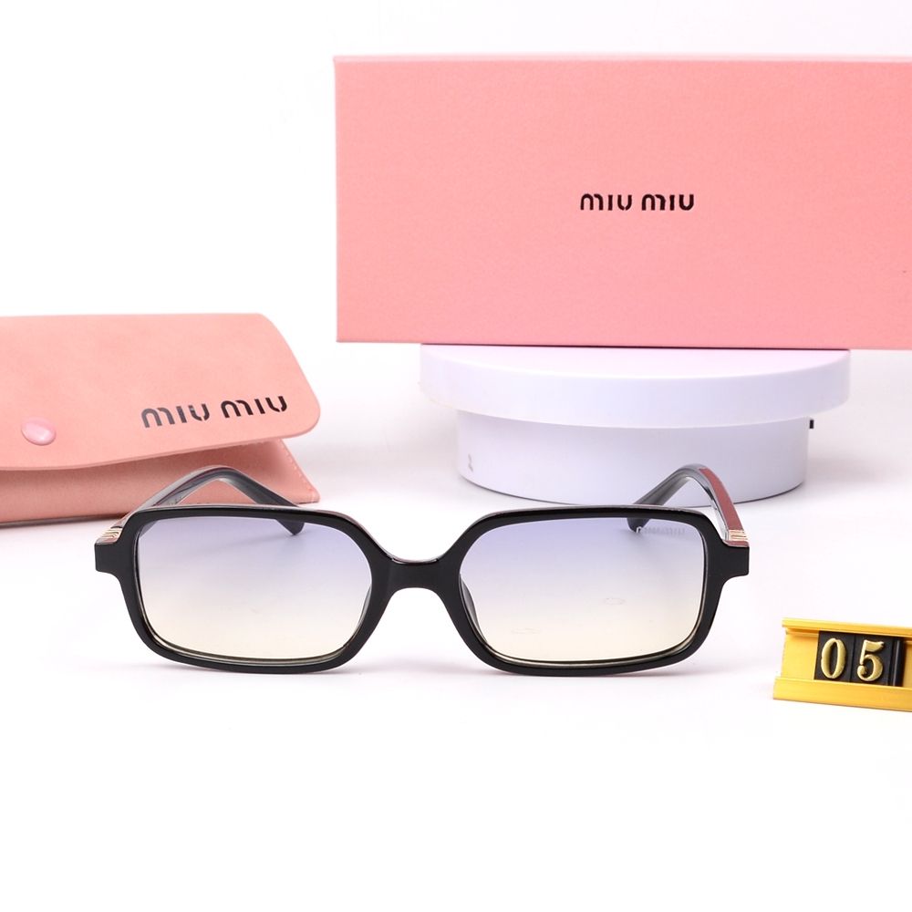 6Leopard Print Square Frame Retro Glasses & Sunglasses-s