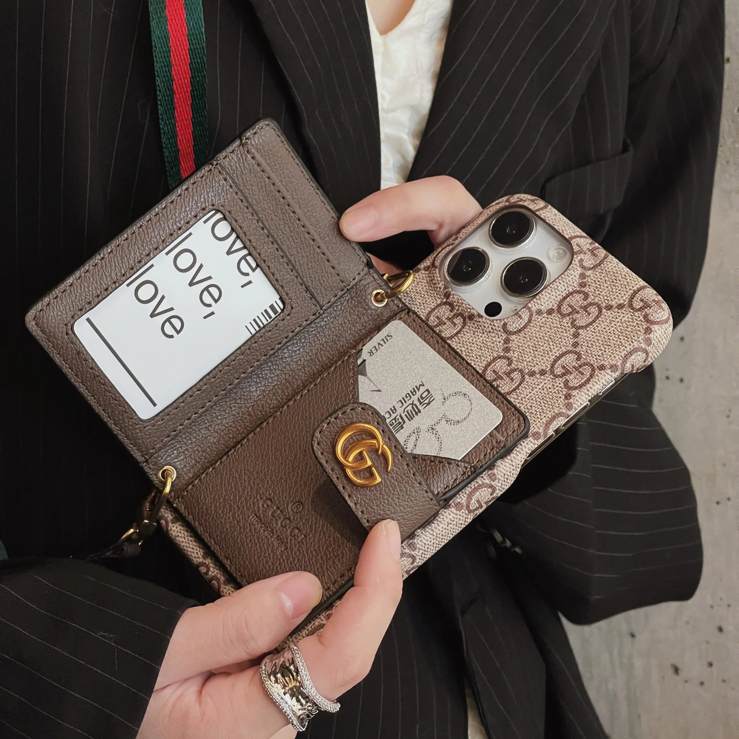 GG Card Bag Crossbody iPhone Case