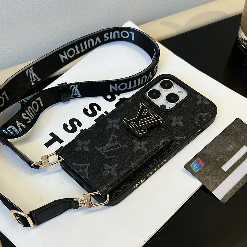 Lou Card Bag Chain Black iPhone Case