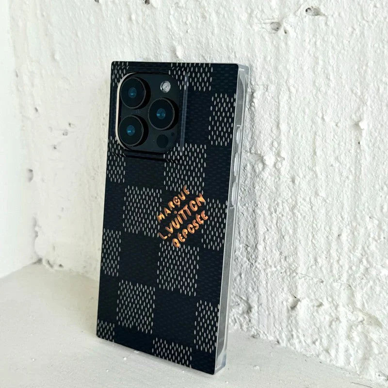 Lou Black & White Sqaure iPhone Case