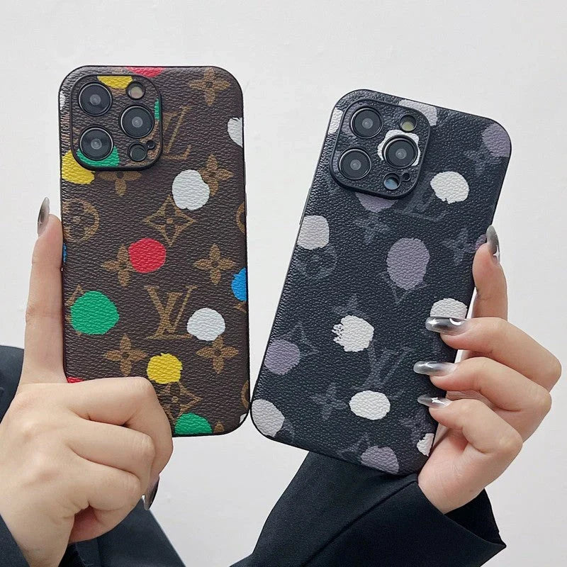 Lou Classic Color Leather iPhone Case