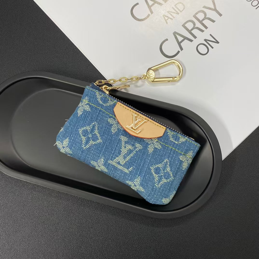 Luxury  Monogram Coin Pouch – Stylish & Compact Keychain Wallets