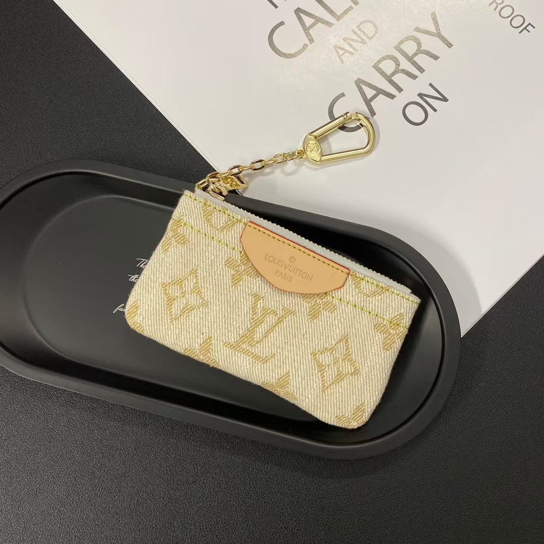 Luxury  Monogram Coin Pouch – Stylish & Compact Keychain Wallets