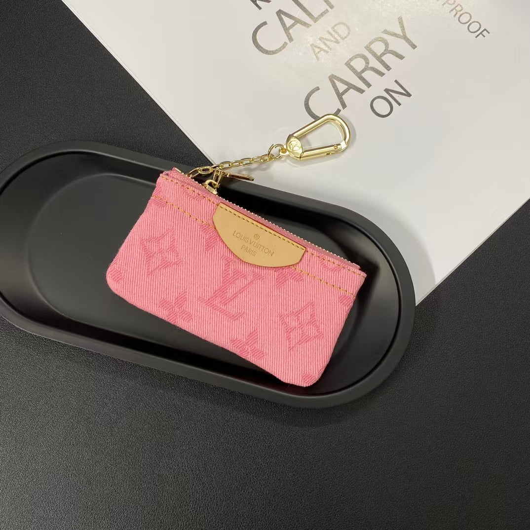 Luxury  Monogram Coin Pouch – Stylish & Compact Keychain Wallets
