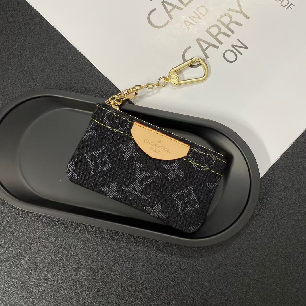 Luxury  Monogram Coin Pouch – Stylish & Compact Keychain Wallets