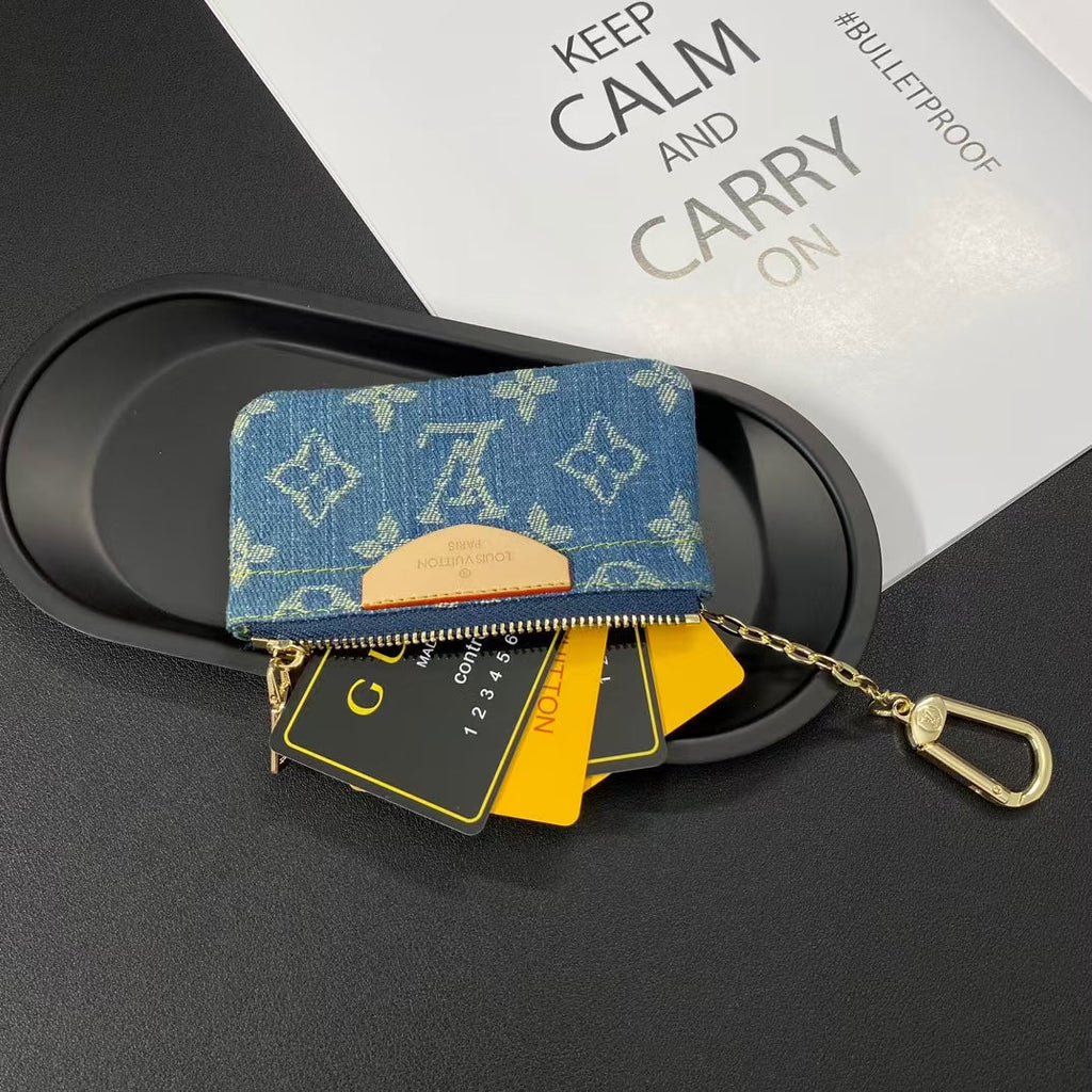 Luxury  Monogram Coin Pouch – Stylish & Compact Keychain Wallets