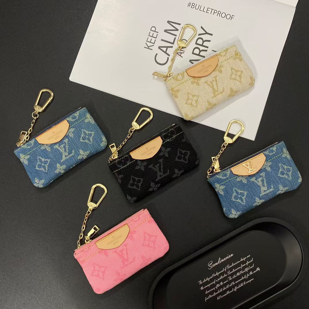 Luxury  Monogram Coin Pouch – Stylish & Compact Keychain Wallets