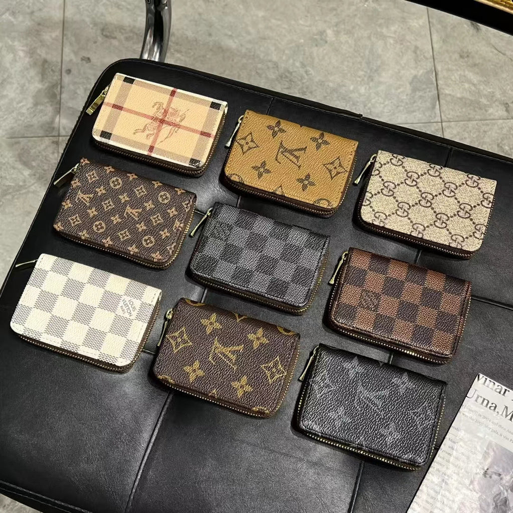 Luxury Monogram Zipper Wallet Collection – LV, GG, and BBRs