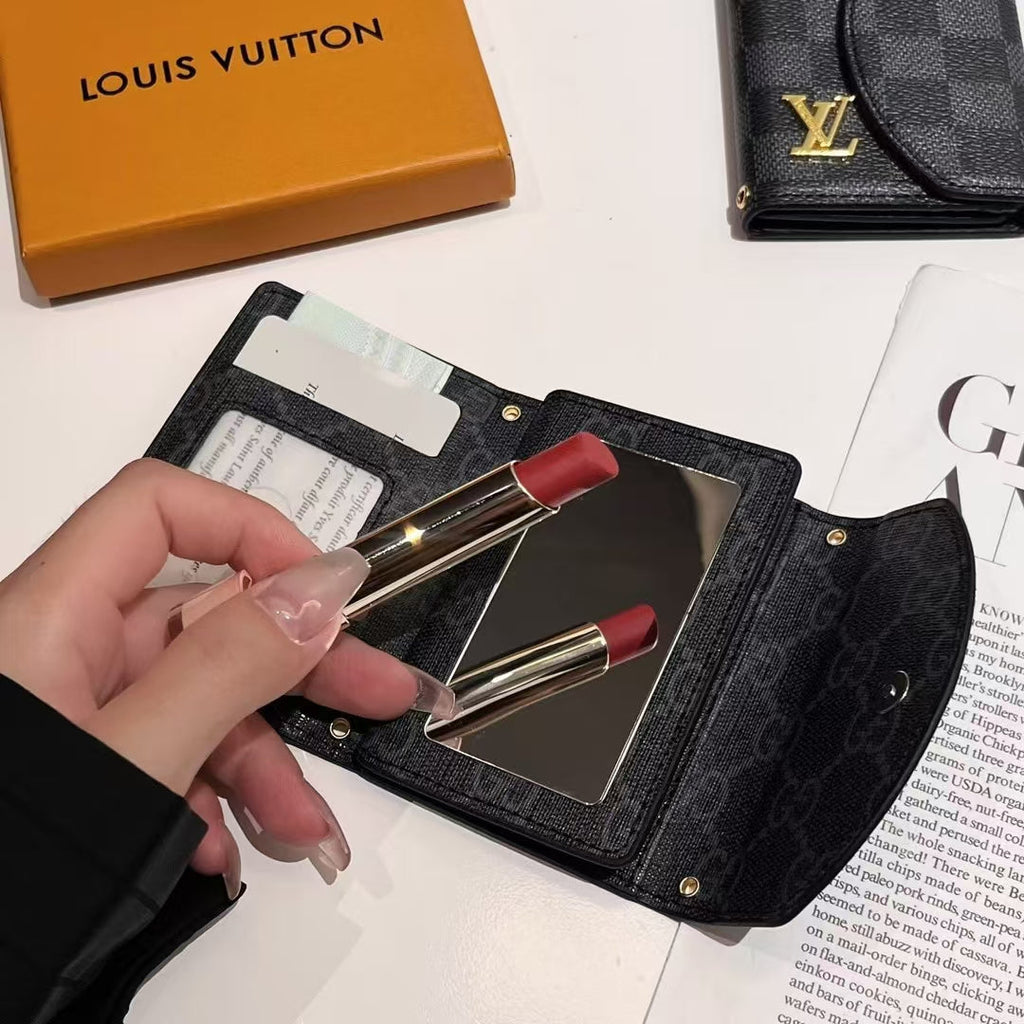 Luxury LV & GG-Inspired Monogram Compact Wallet Collections