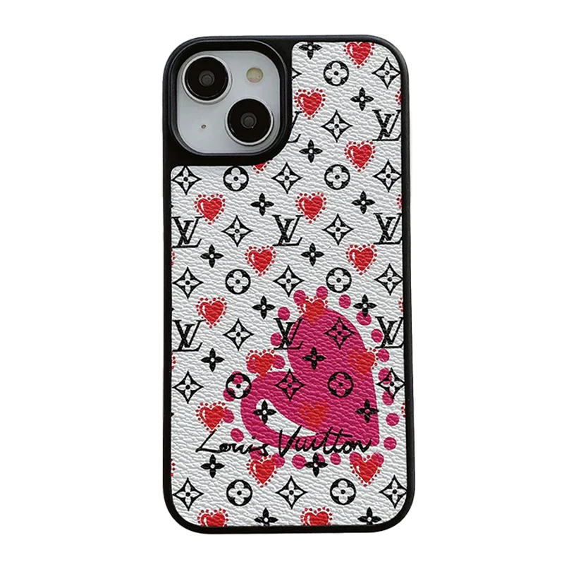 Lou Balloon & Heart Leather iPhone Case