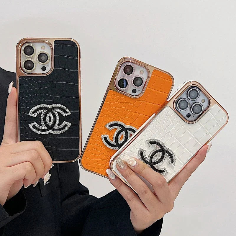 CC Diamond Logo Rose Gold iPhone Case