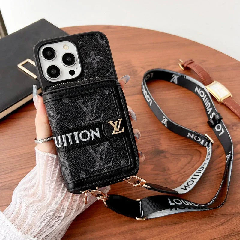 Lou GG Card Holder Chain iPhone Case