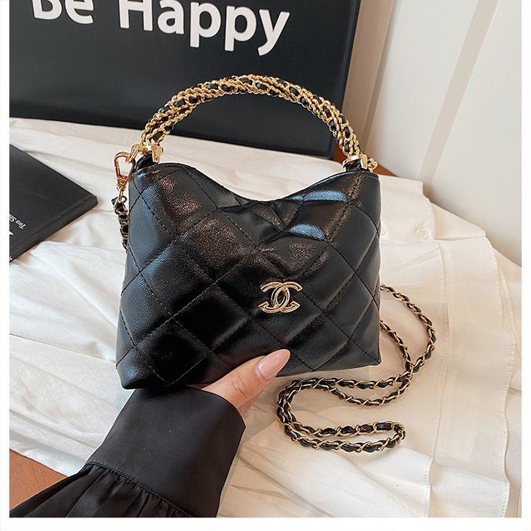 Quilted Chain Cloud Bag - Adjustable Strap Textured Crossbody-1