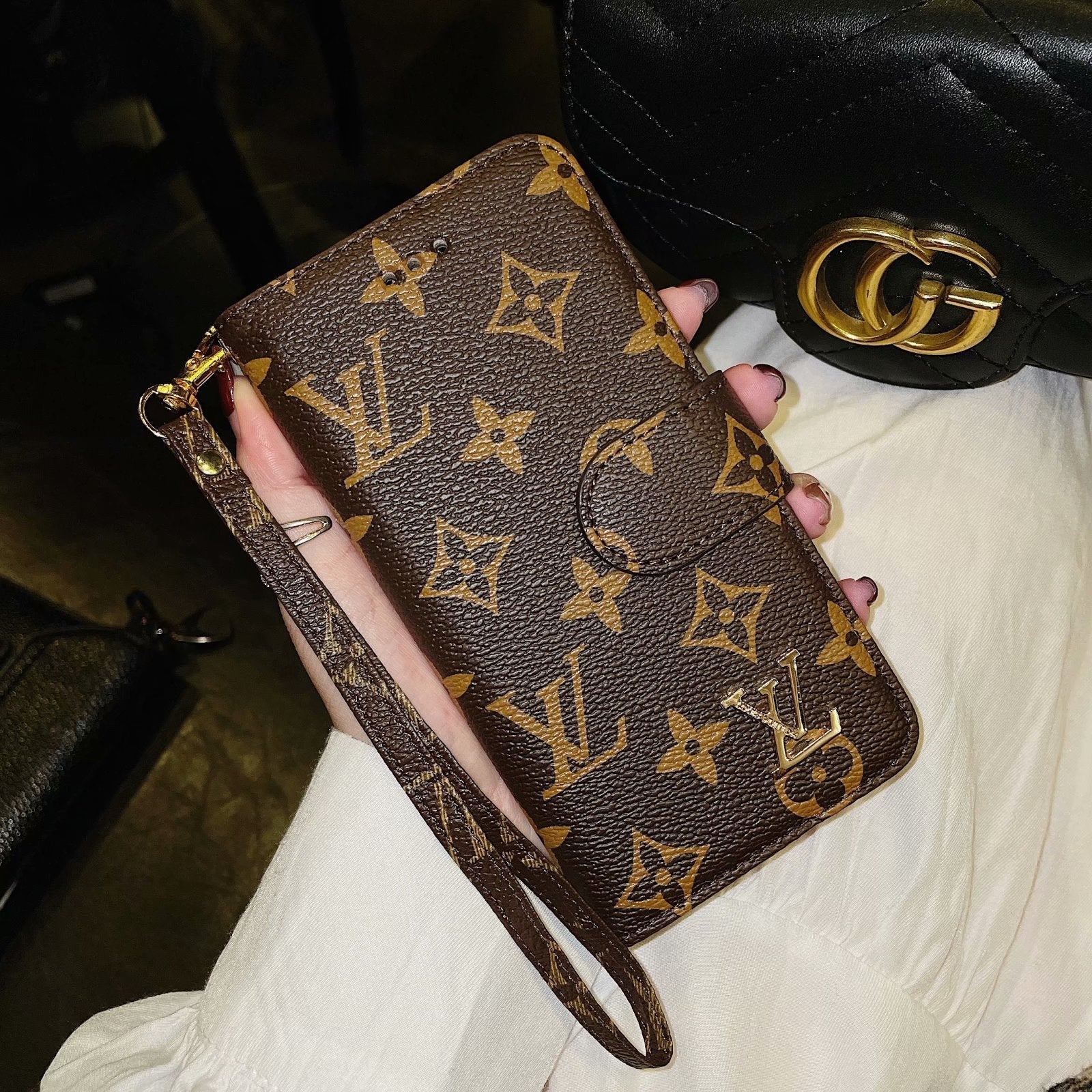 Trendy Leather Wallet Style Phone Case For iPhone