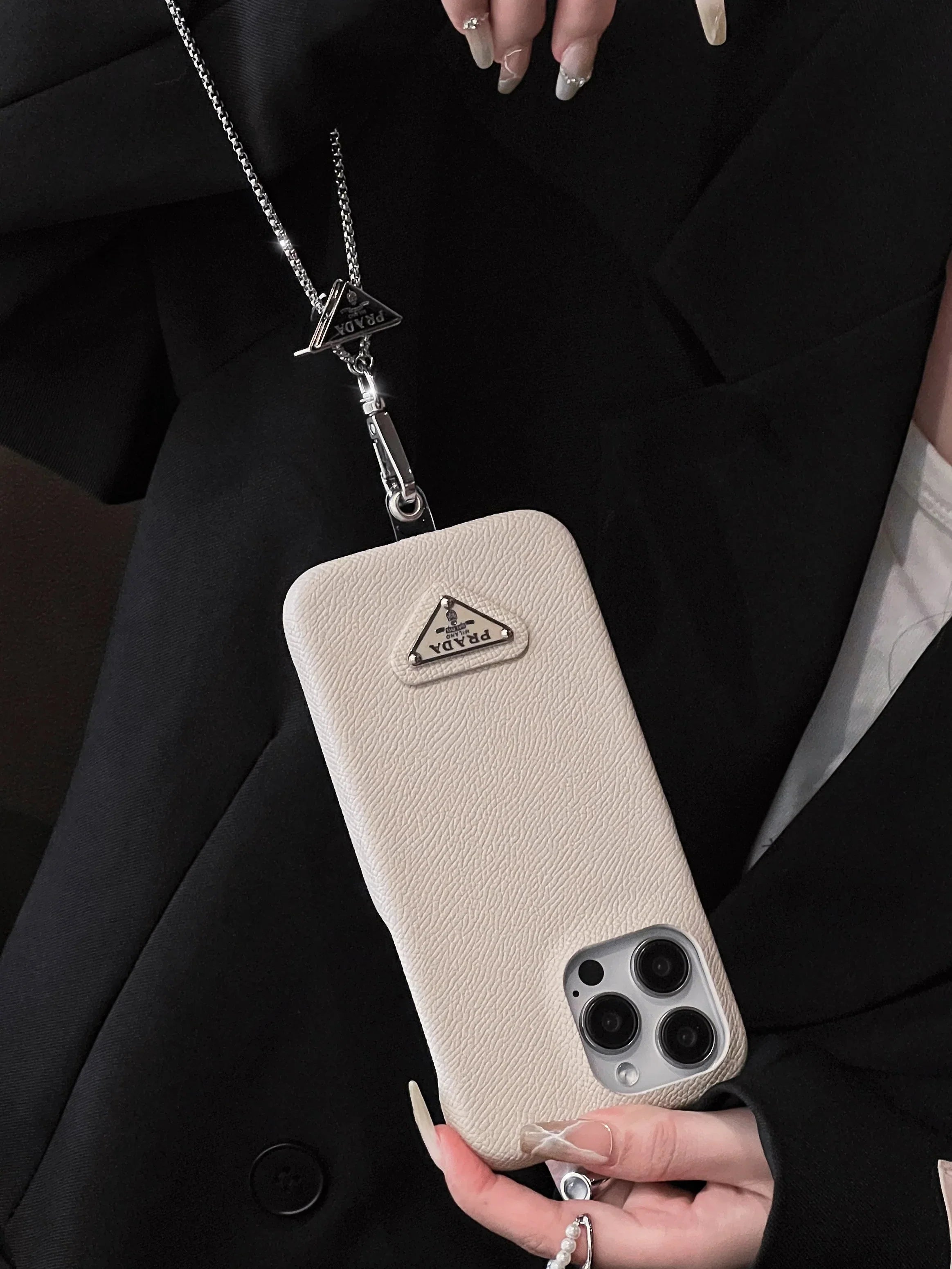 Pra Leather Crossbody iPhone Case