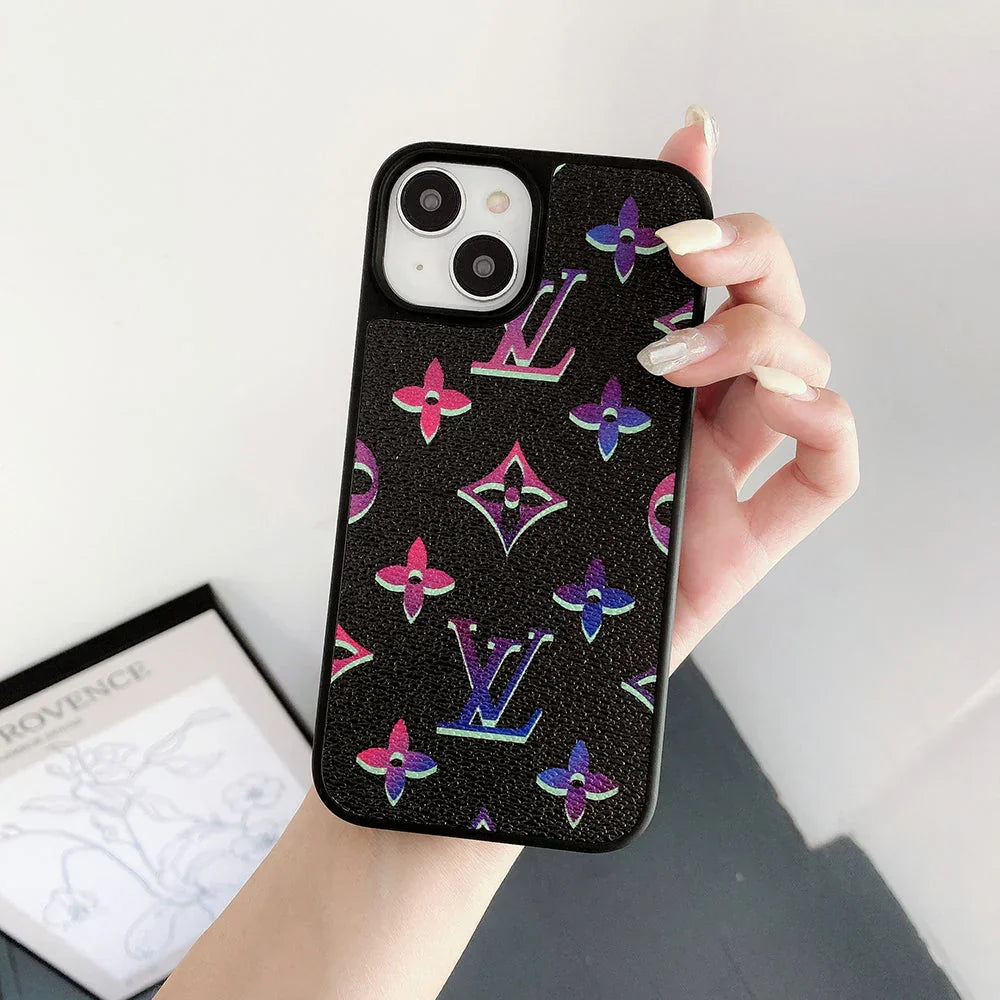 Lou Color Leather iPhone Case