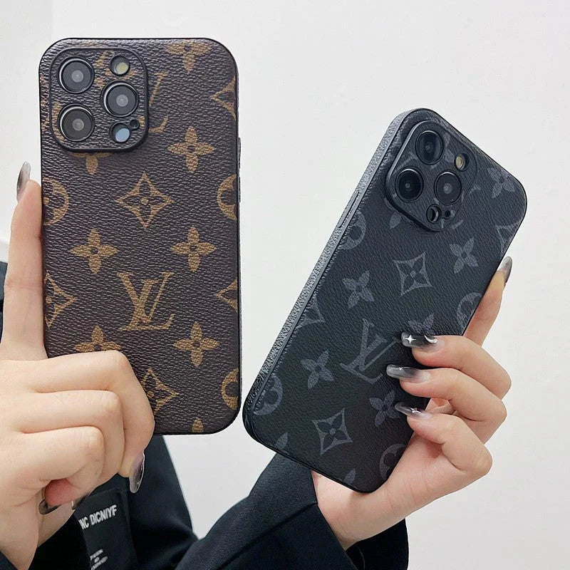 Lou Classic Color Leather iPhone Case