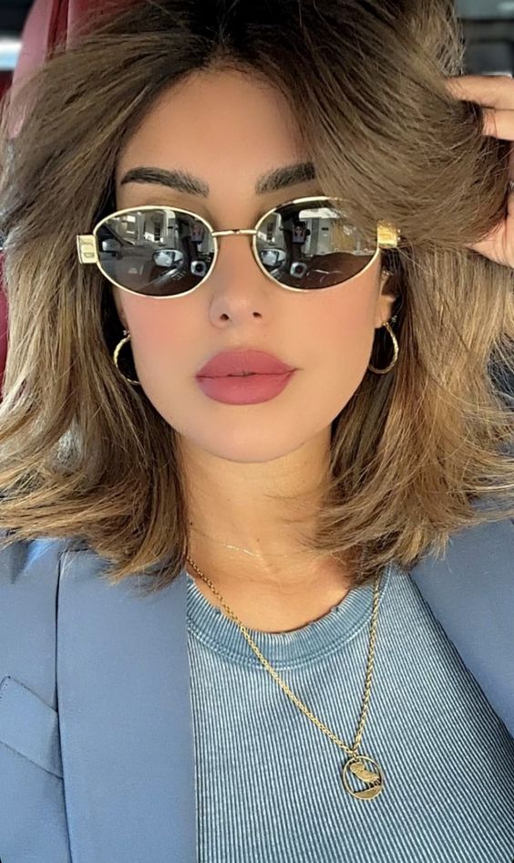 Oval-frametone METAL SUNGLASSESs