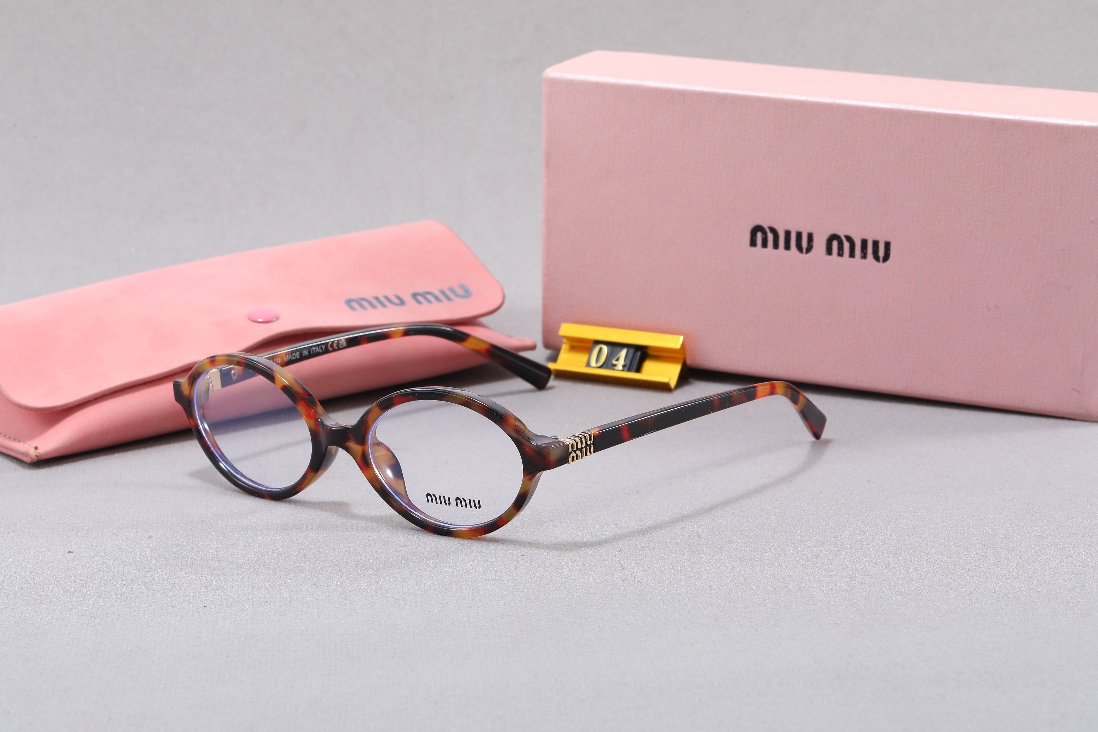 Leopard Print Square Frame RetroGlasses & Sunglasses-5