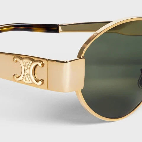 Oval-frametone METAL SUNGLASSESs