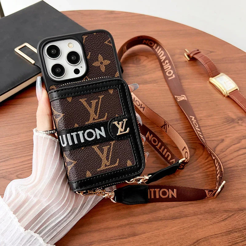 Lou GG Card Holder Chain iPhone Case