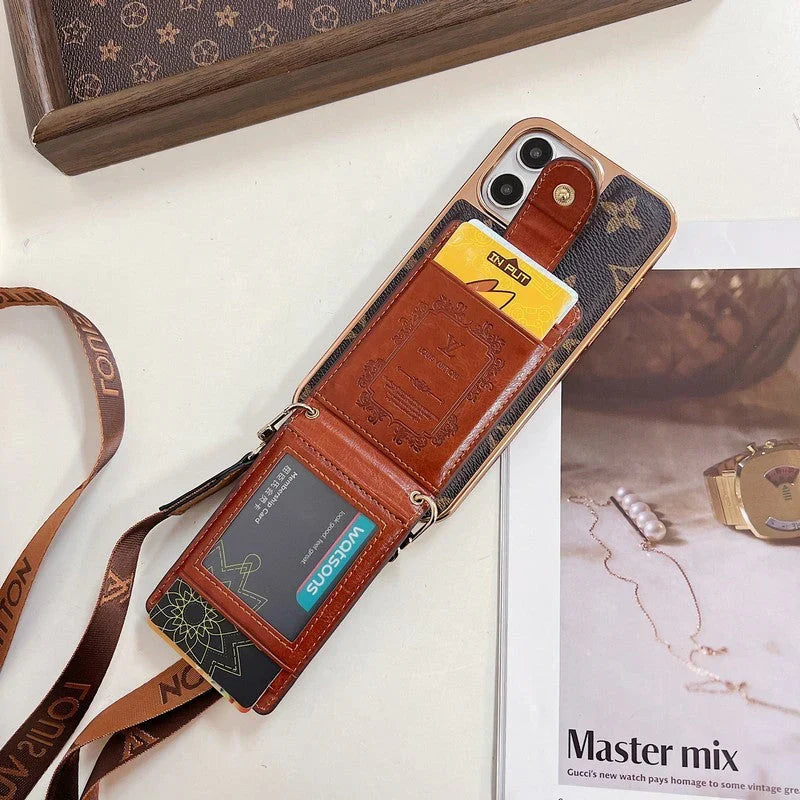 Lou Gold Cover Crossbody iPhone Case