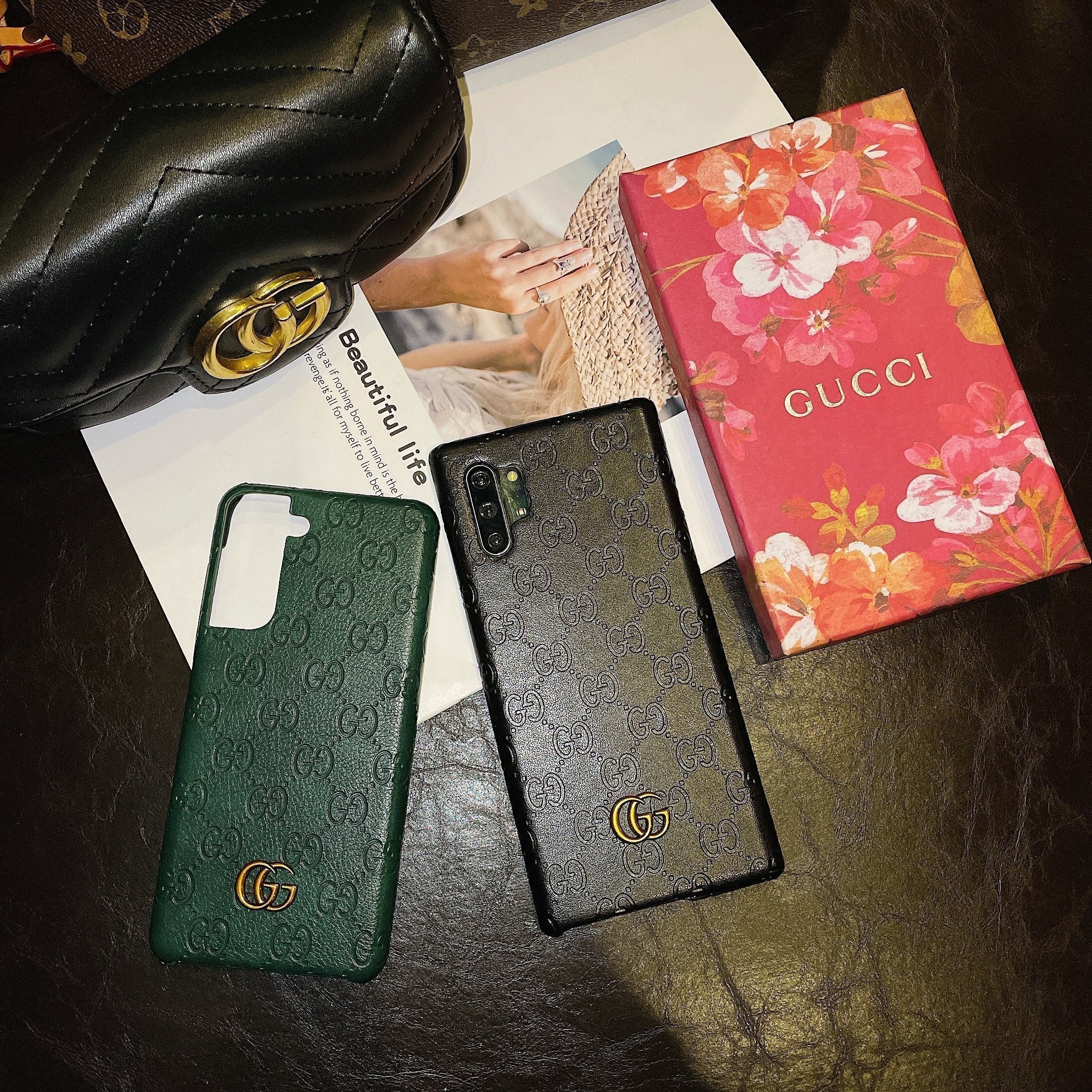 Leather Printed Galaxy Case For Samsung