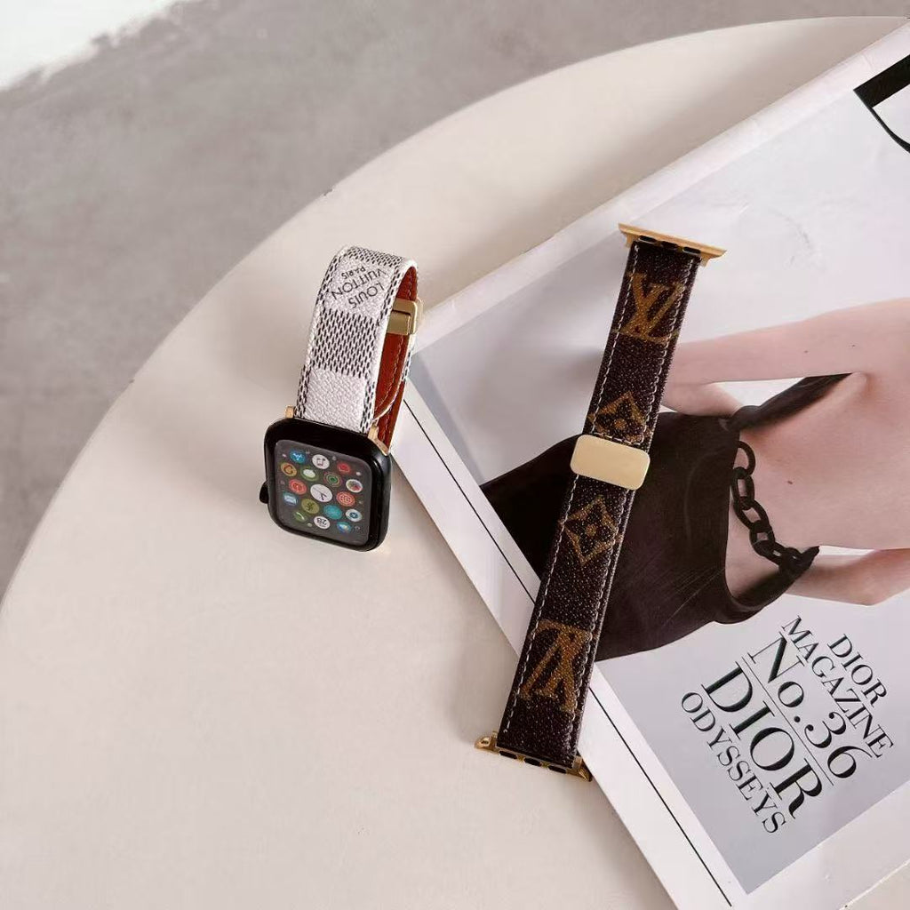 New Butterfly Buckle Leather Apple Watch Straps