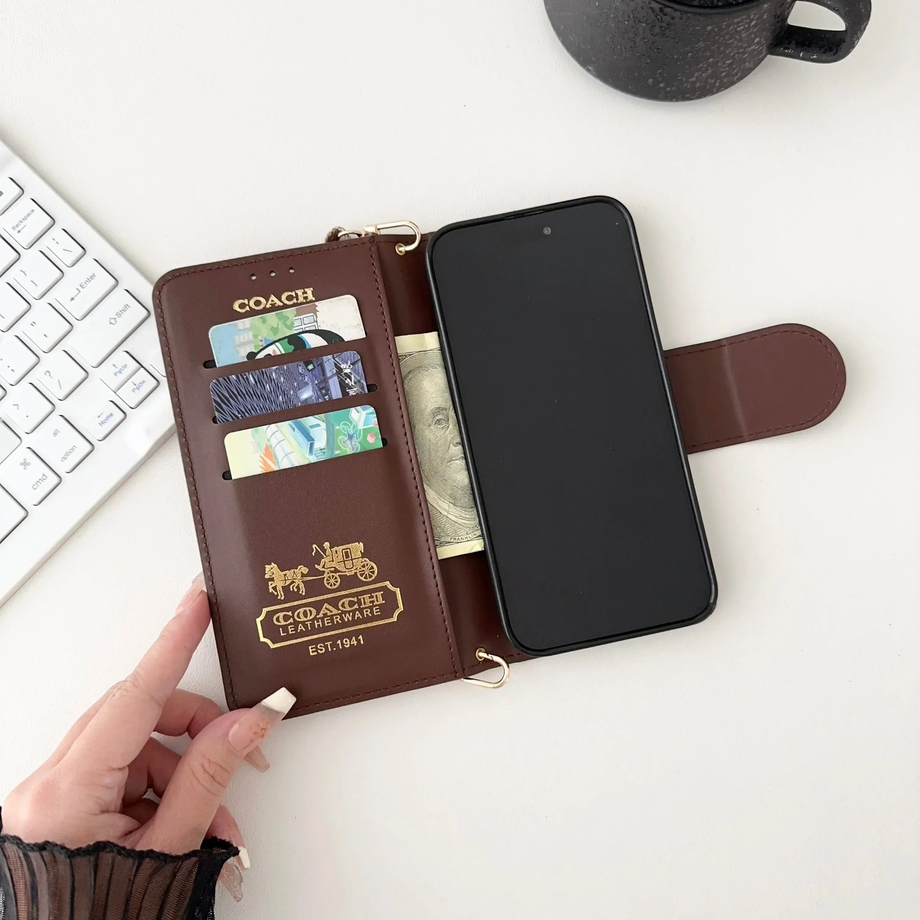 CCH iPhone Case  Leather Flip Case with Card Holder