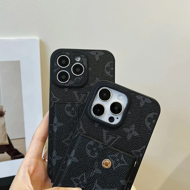 Lou Card Bag Chain Black iPhone Case