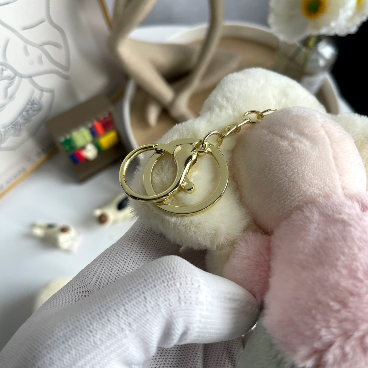 Cute Sunflower Plush Keychain – Vivian Doll Bag Charm for Women, Car & Backpack Decorations
