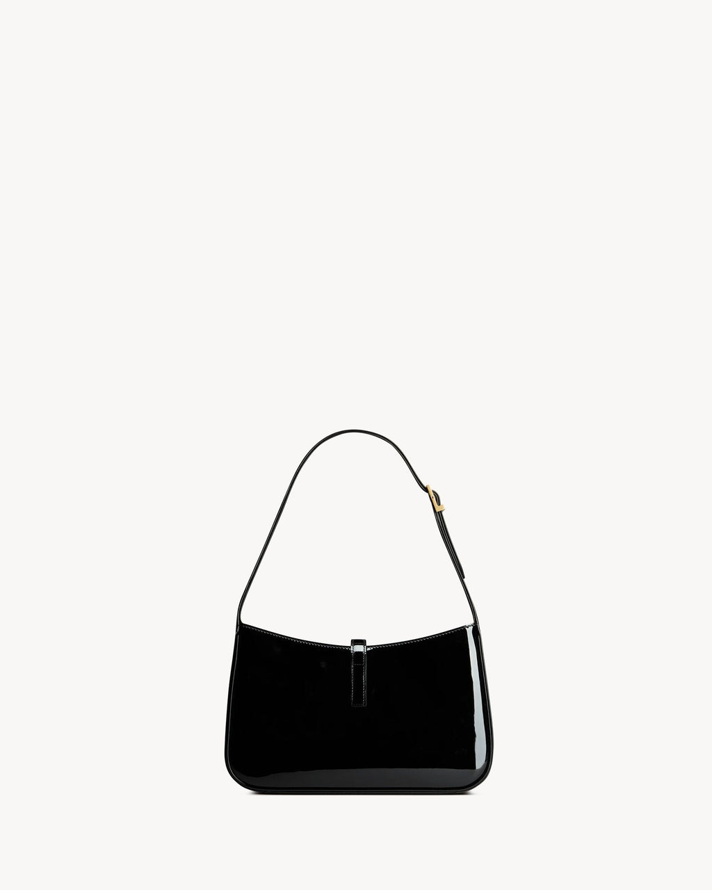 Saint Laurent Le 5 à 7 Patent Leather Hobo – Burgundy Elegance-1-2