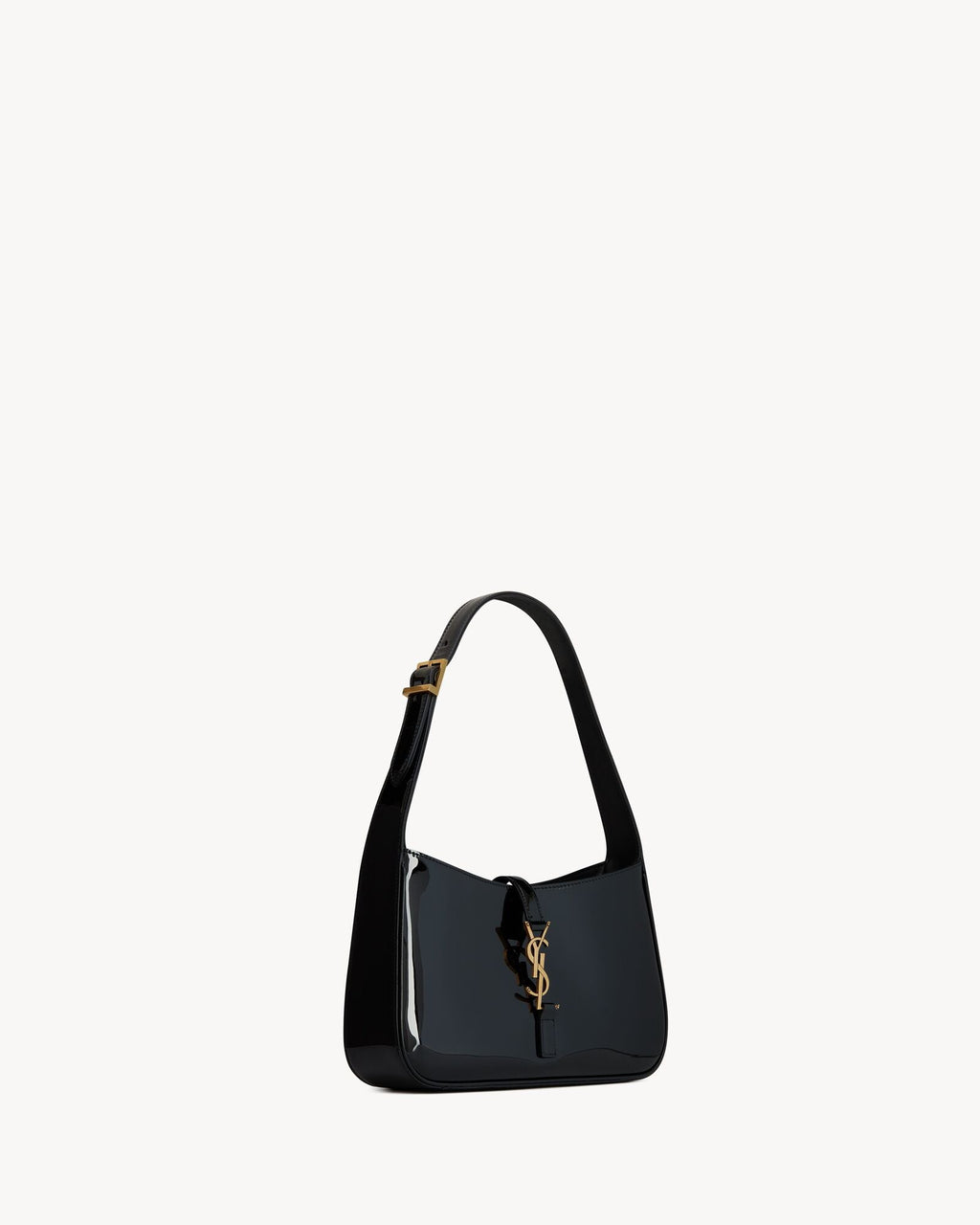 Saint Laurent Le 5 à 7 Patent Leather Hobo – Burgundy Elegance-1-2
