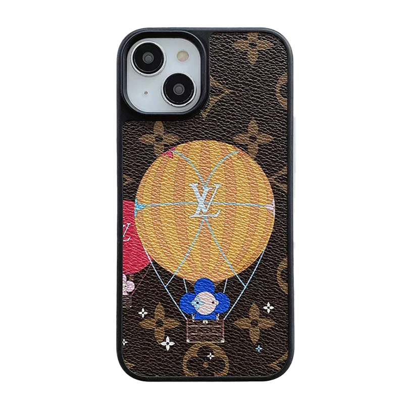Lou Balloon & Heart Leather iPhone Case
