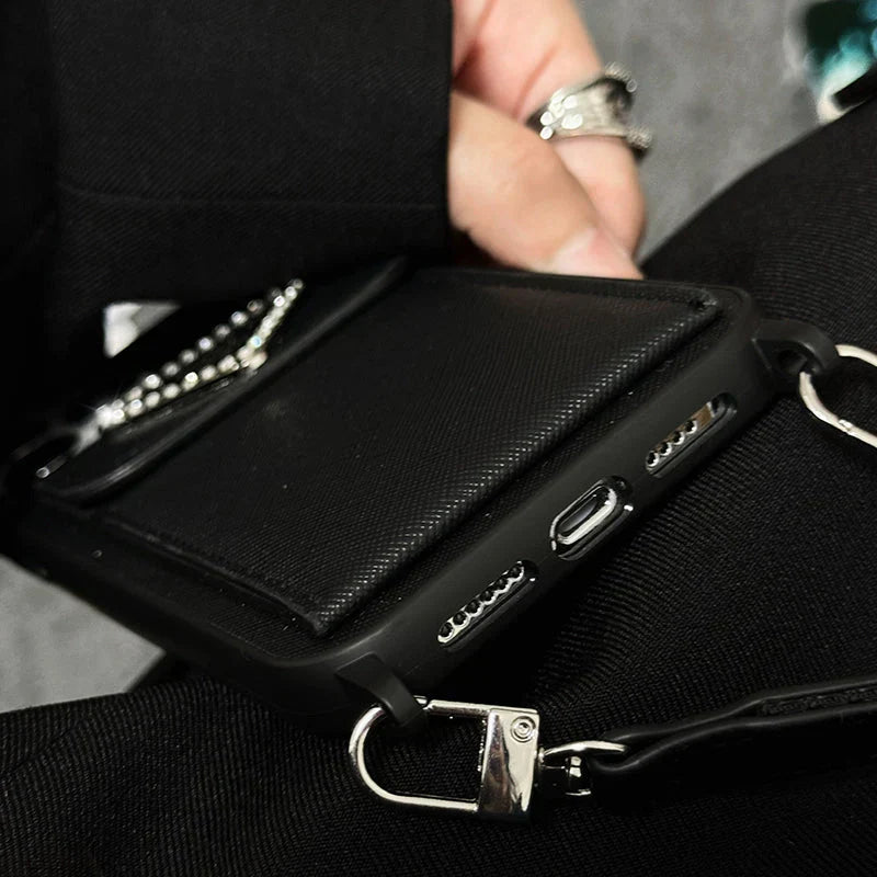 Pra Crossbody Leather iPhone Case