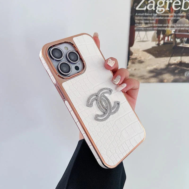 CC Color Leather Rose Gold iPhone Case