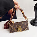 Letter Holster Scarf Chain Wallet Case For iPhone&Samsung S23U/S24U/S25U