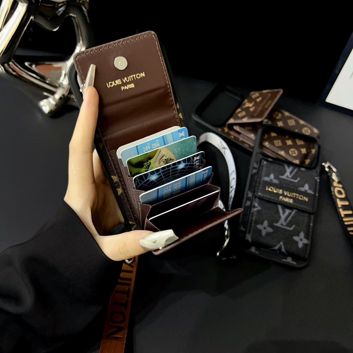 Fashion Card Holder Phone Case For iPhone