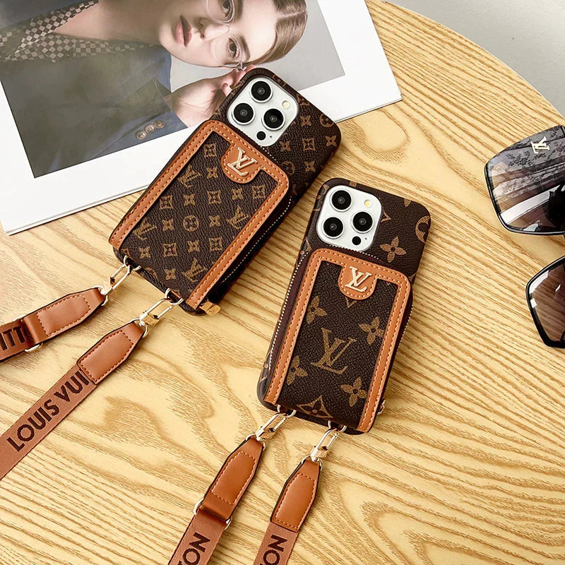 Lou GG Card Holder Chain iPhone Case