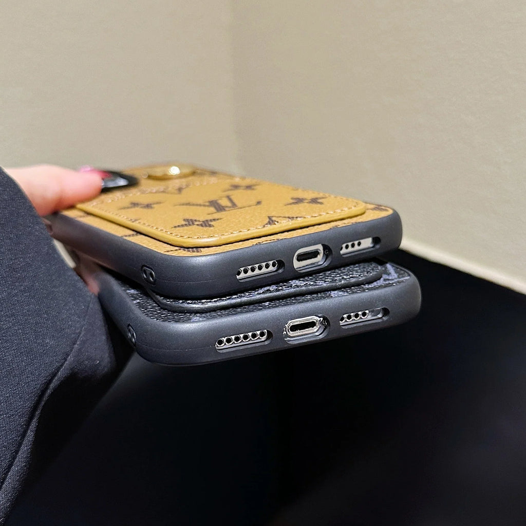 Lou Card Holder Leather iPhone Case