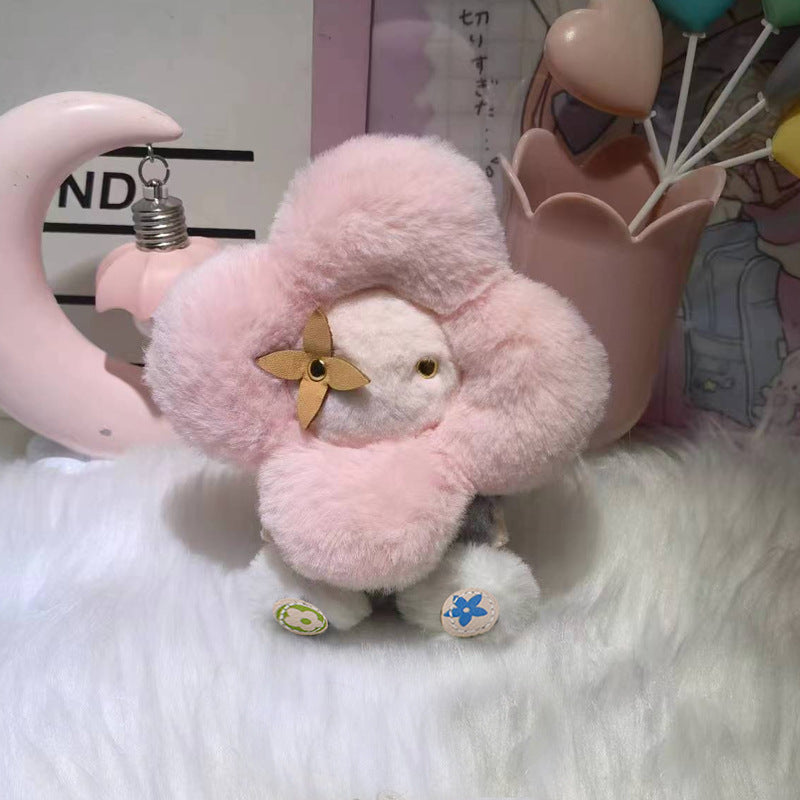 Cute Sunflower Plush Keychain – Vivian Doll Bag Charm for Women, Car & Backpack Decorations