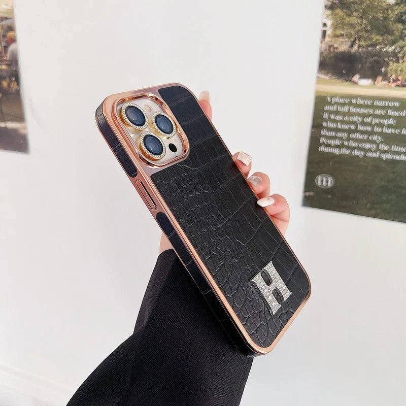 Herm Diamond Logo Rose Gold iPhone Case