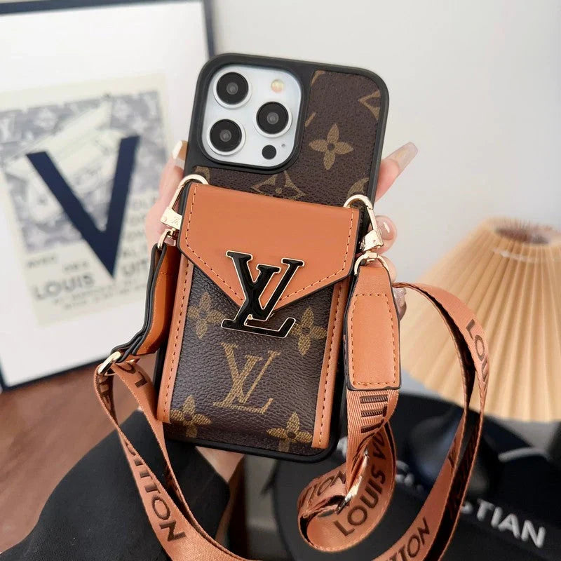 Lou Card Bag Five Color Chain iPhone Case