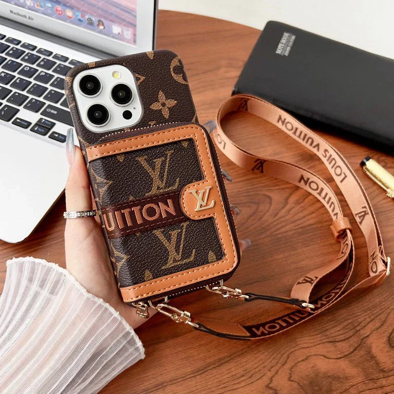 Lou GG Card Holder Chain iPhone Case