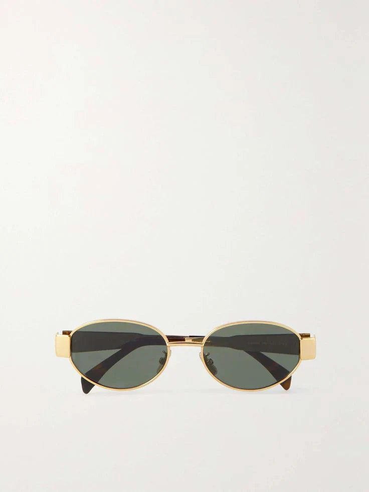 Oval-frametone METAL SUNGLASSESs
