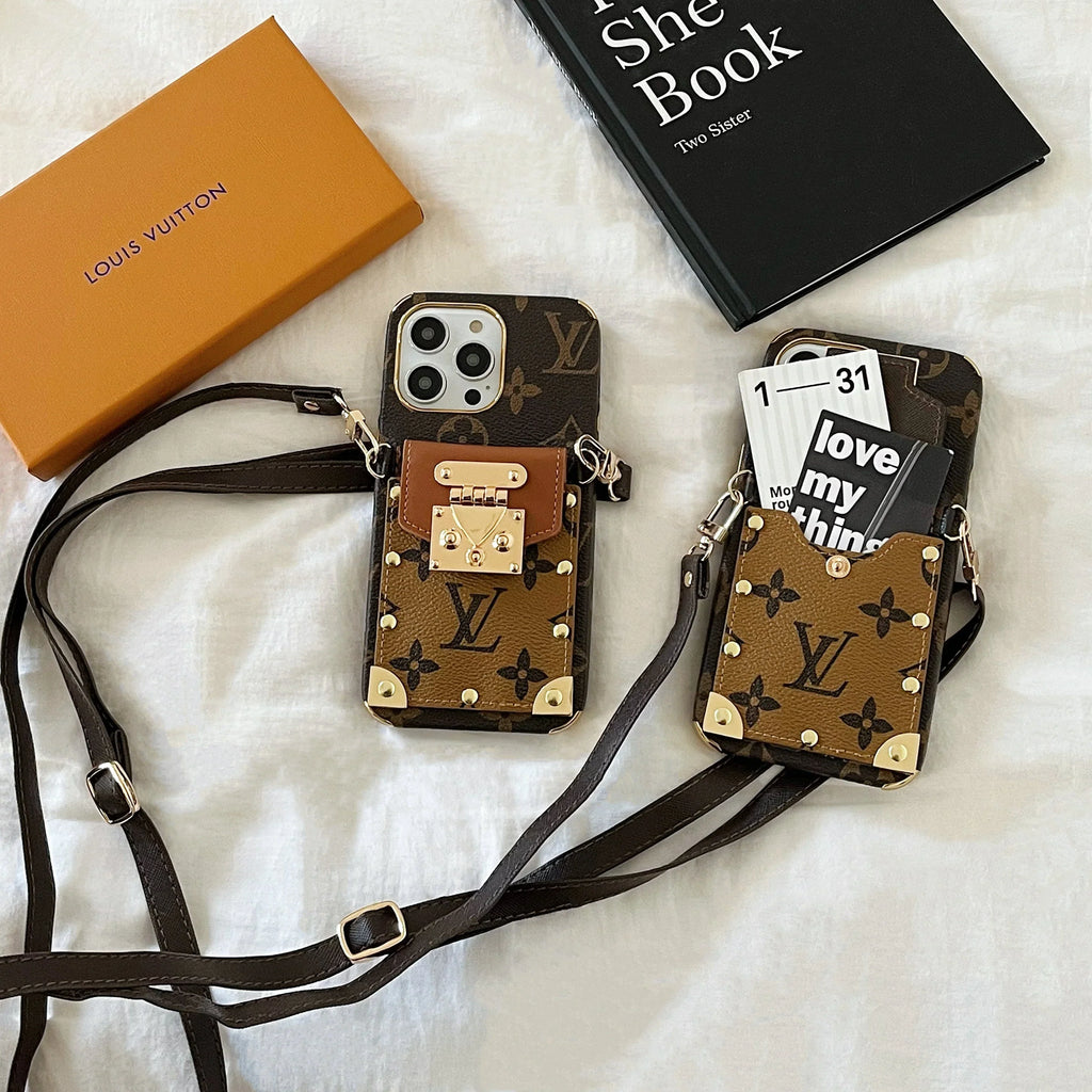 Lou Chain Leather iPhone Case