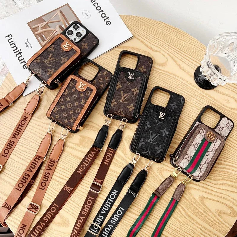 Lou GG Card Holder Chain iPhone Case
