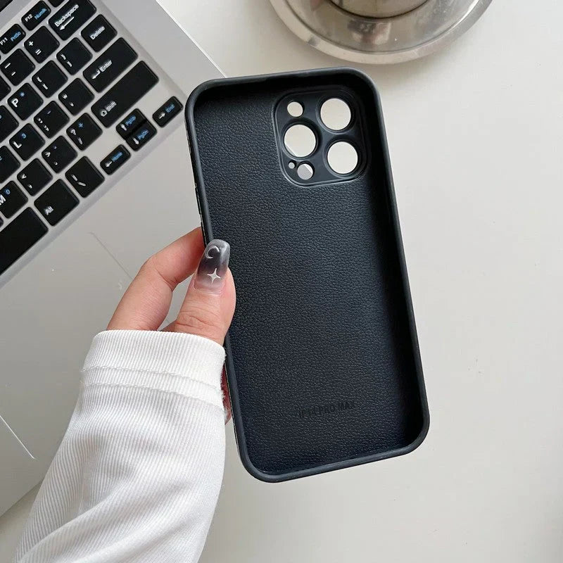 Lou Classic Color Leather iPhone Case
