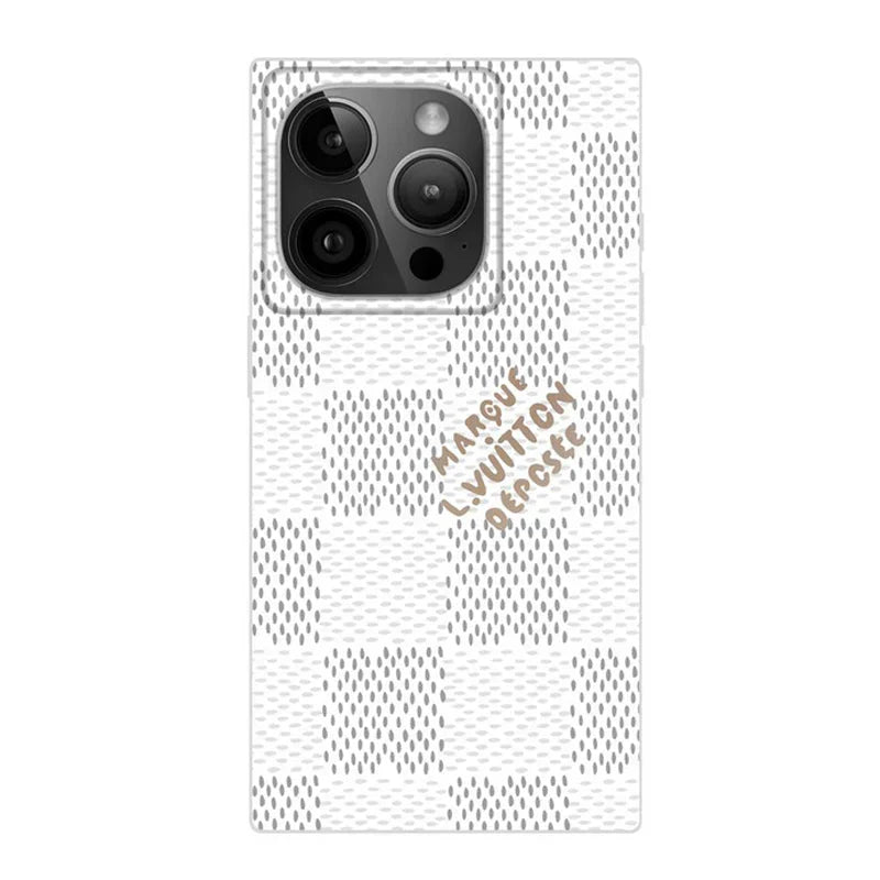 Lou Black & White Sqaure iPhone Case